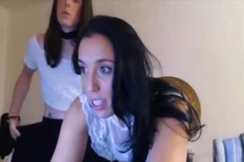 Fucking sexy transsexual wearing uniform live on webcam