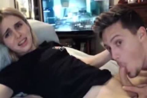 blonde tranny receives Sucked By Her Boyfriend