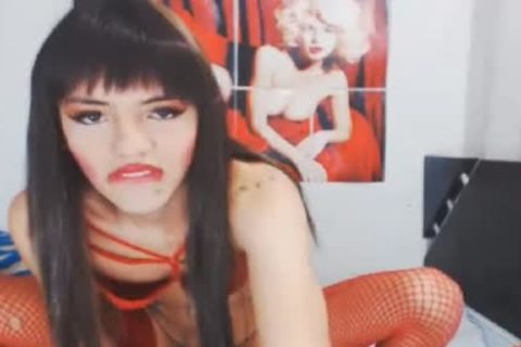 latin chick ladyboy gets Her taut booty nailed
