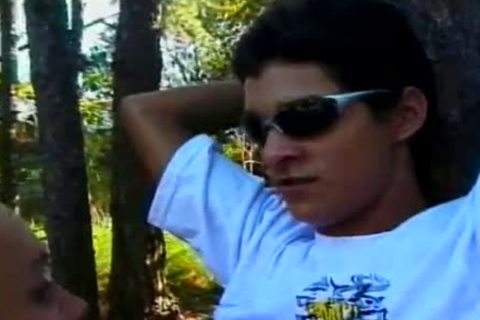 young blond Transvestite Is pounded In The arse under A Tree