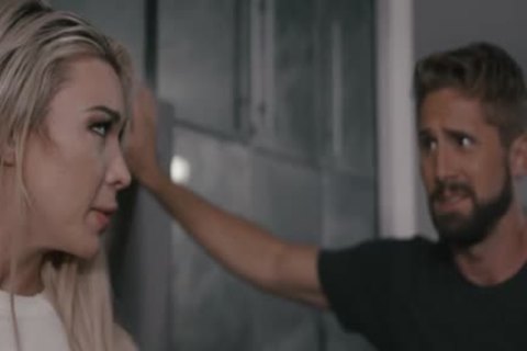 nice-looking blonde shemale Aubrey Kate Gives Her man butthole nailing