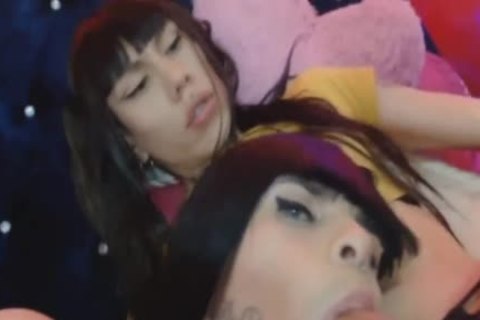 shemale slut engulfing Her allies enormous dick