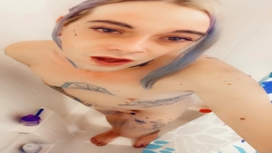 pretty cutie in nature's garb Taking A Shower