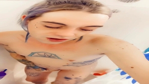pretty cutie in nature's garb Taking A Shower