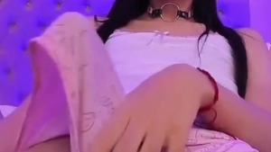 lengthy Haired Transgirl Jerks Off Her large Monster penis On web camera