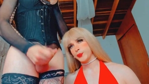 ladyboy oral joy-job And butthole Riding