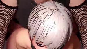 3D Femboy tutored By Futanari large penis